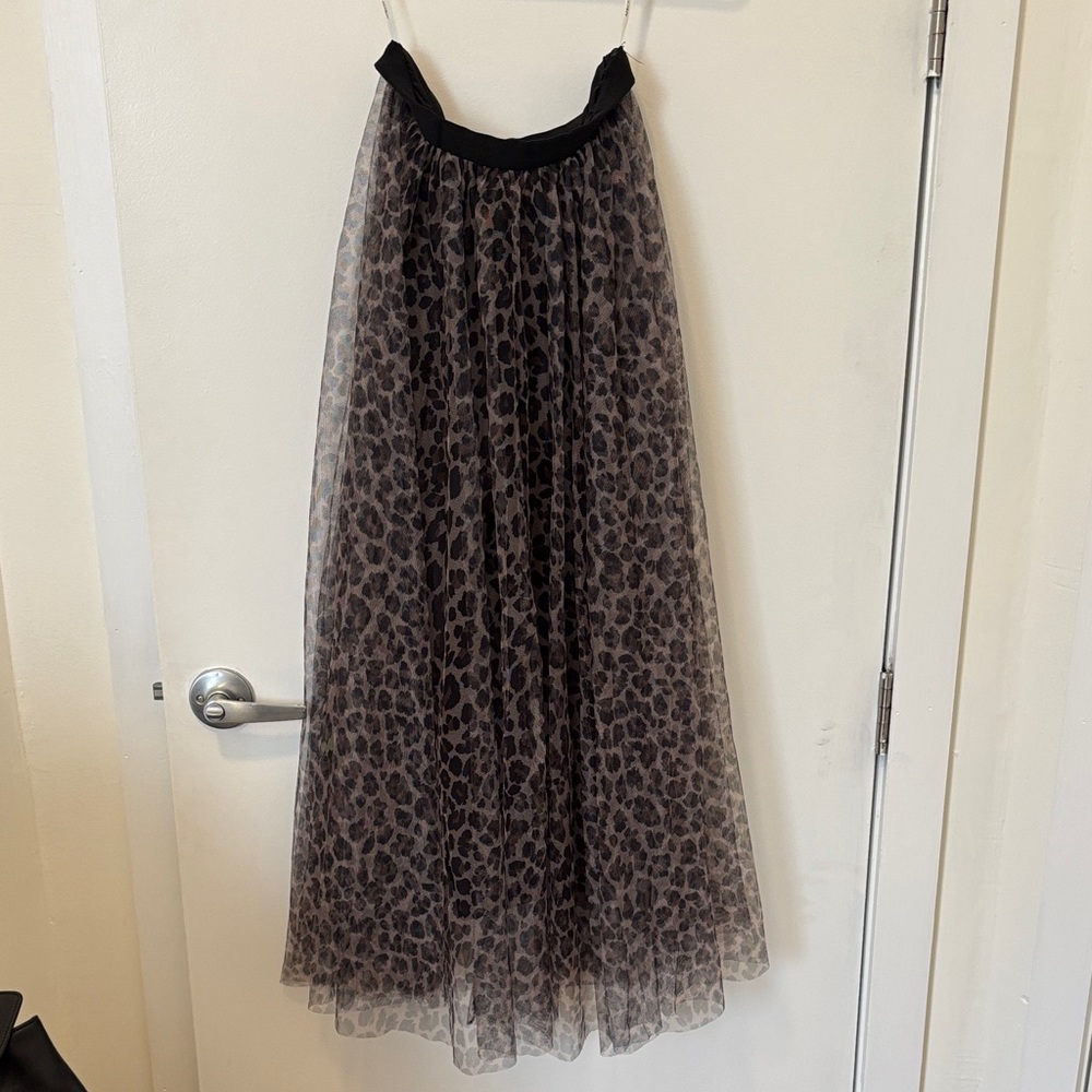 Apricot Leopard Tulle Skirt